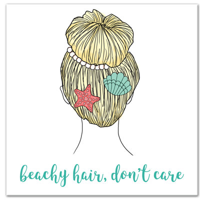 « beachy cheveux not care », art sur toile Jena