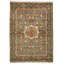 Tapis tribal turc vert et multicolore 6 x 8