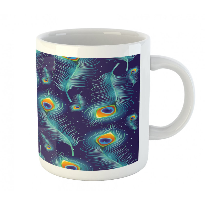 Grande tasse à café peacock