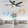52" 5 - Blade LED Smart Standard Ceiling Fan with  Light