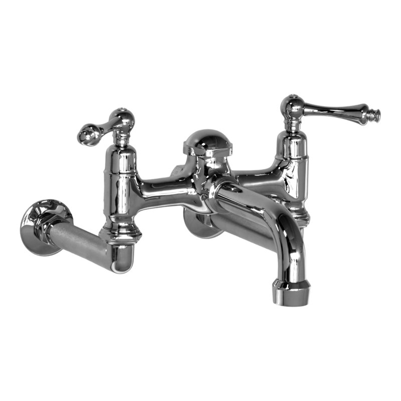 Wall Mount Tub Faucet with Lever Handles by Strom Living, Chrome