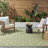Yenisel Rectangle Moroccan Power Loom Polypropylene Indoor / Outdoor Area Rug in White/Green-664107148