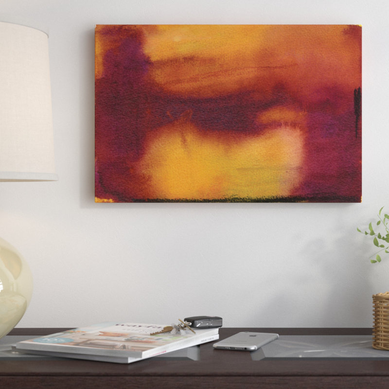 " Terra Cotta " by Michelle Oppenheimer, 18" H x 26" W x 1.5" D, Black Framed Canvas, No Mat