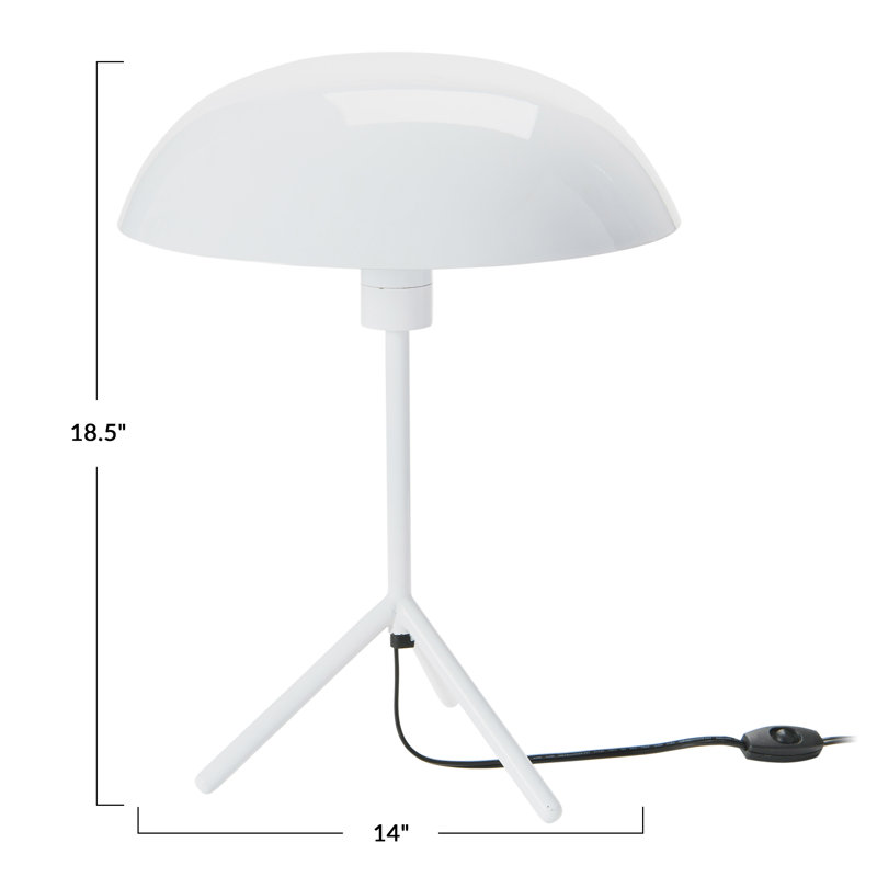 Ensemble de lampe de table à trépied 18,5 po Lyndy, Blanc