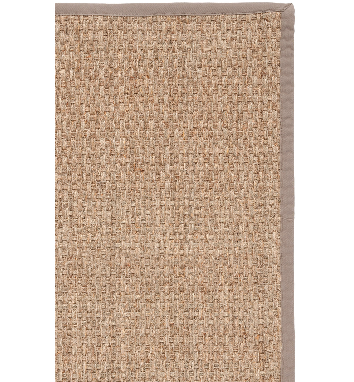 Lasone Natural Gray Seagrass Rug, Square 6'