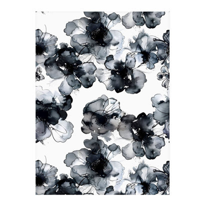 Floral Black & White Floral Dreams VI Modern Unframed Art Print