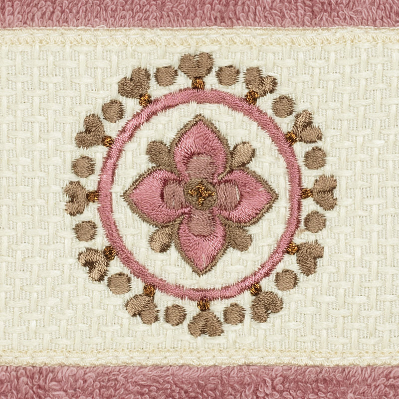 Essuie-mains en coton turc Isabelle, Thé rose
