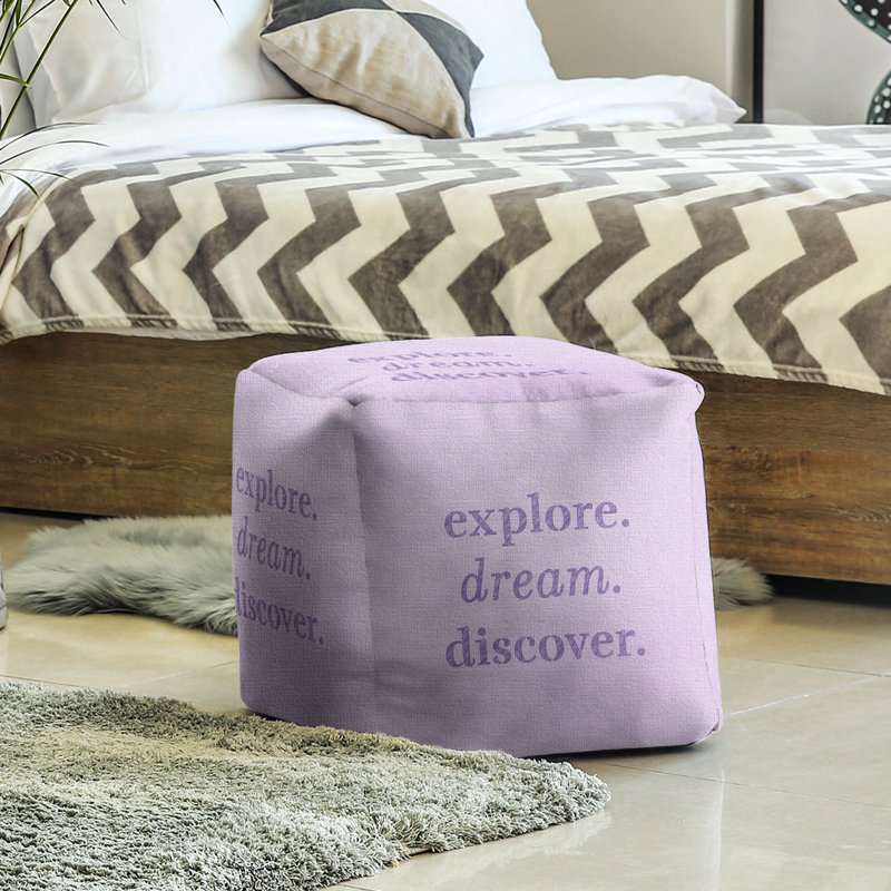 Upholstered Ottoman, Purple