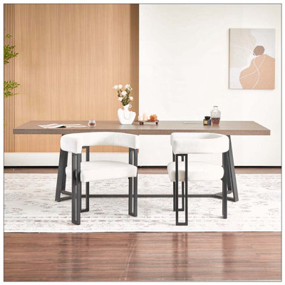 Chaises de salle à manger rembourrées, fauteuils d'appoint rembourrés en tissu doux, capacité de poids de 320 lb, chaises d'appoint modernes