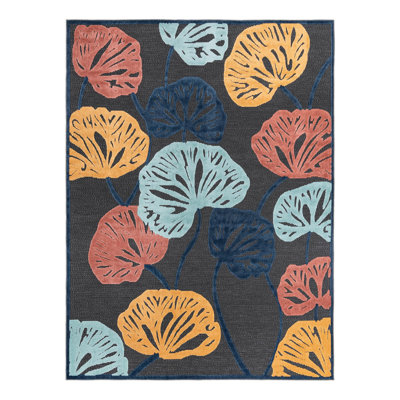 Tapis intérieur / extérieur gris anthracite Mashpee