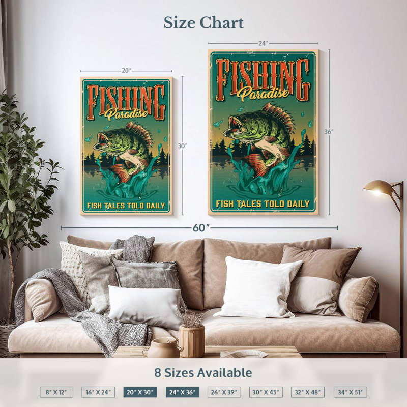 Senne Fishing Paradise Poster, 51" H x 34" W