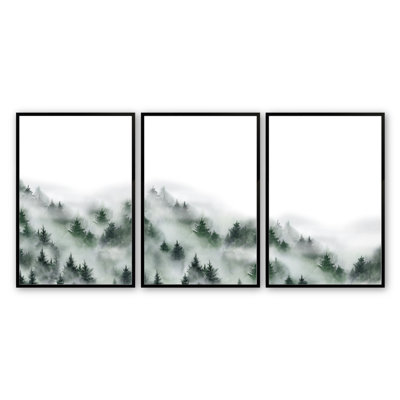 «Majestic Mist», impression sur papier 3 pièces