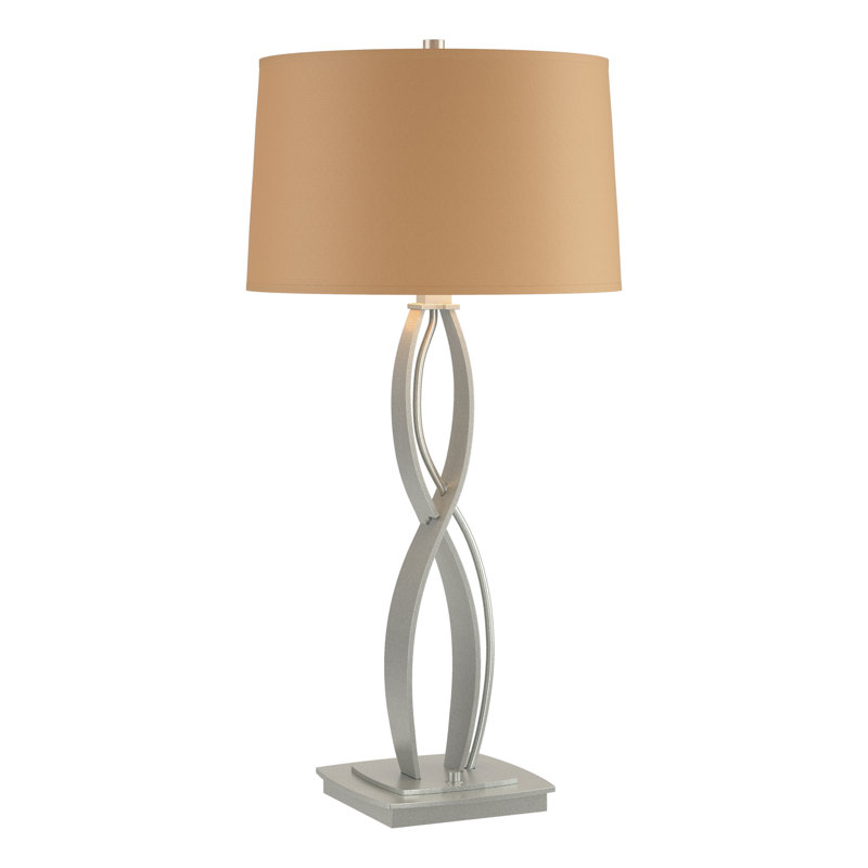 Almost Infinity Table Lamp, Flax, Vintage Platinum