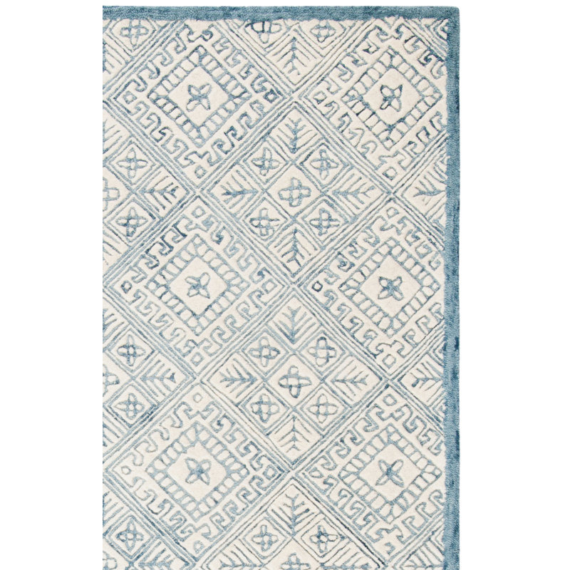 Crowell Hand Tufted Wool Geometric Rug, Runner 2'3" x 8'