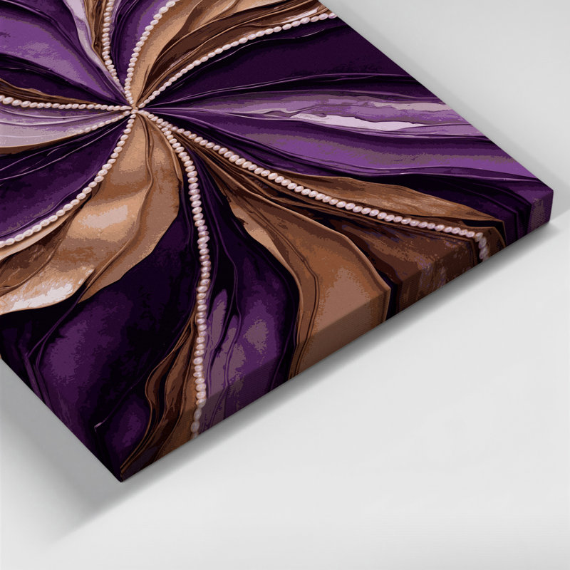 Aquarelle abstraite 98, art sur toile mauve, H 12 po x l 18 po