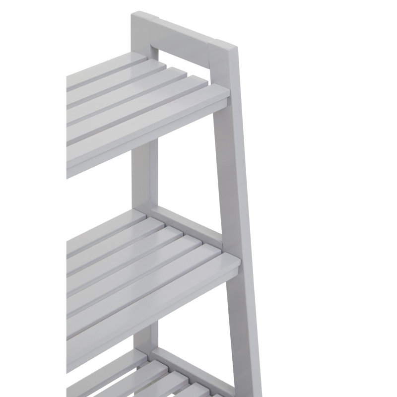 Veasey 30cm W Solid Wood Shelving Unit, Grey