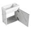 Meuble-lavabo de salle de bain avec lavabo en résine et porte à fermeture en douceur - Améliorez votre expérience de bain avec lavabo de rangement flottant de 20 po