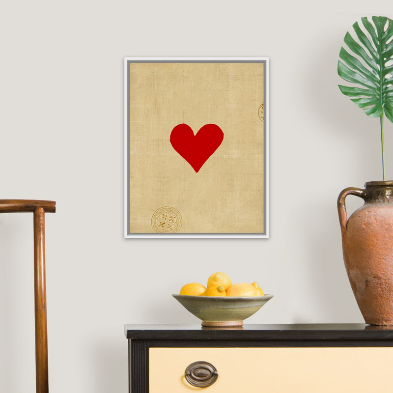 « Small Heart » par vision studio-impression, H 16 po x l 13 po x P 1,75 po, Cadre blanc