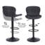 Swivel Upholstered Adjustable Height Counter Stool with Metal Frame-969270130-969270129