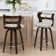 Swivel Upholstered Counter & Barstool With Wood Frame