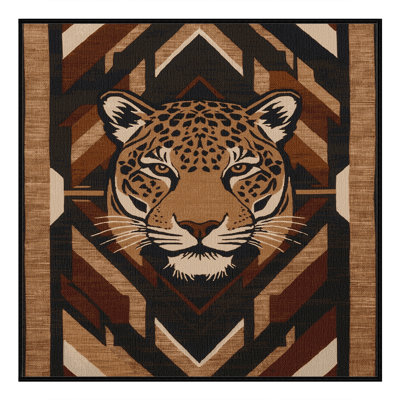 Washable Paraguay Jaguar Big Cats Area Rug
