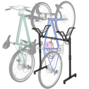 Mellonie Steel Free-standing Adjustable Bike Rack, Adjustable Bicycle Parking Rack