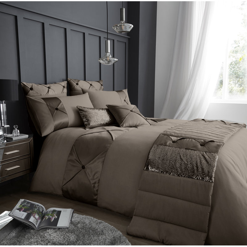 Hristofer Microfiber Solid Colour Duvet Cover Set with Pillowcases Included, Single Duvet Cover + 1 Pillowcase, Oyster