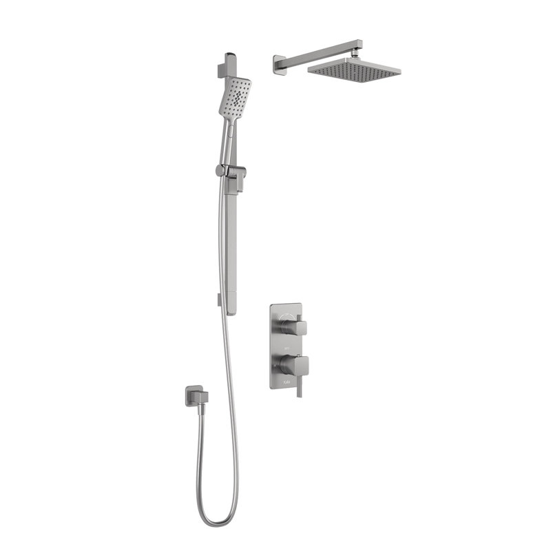 SquareOne td2: AQUATONik T / P avec système de douche à inverseur avec bras mural PVD nickel pur