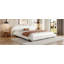 Lit plateforme tapissier avec tissu bouclé-855304681