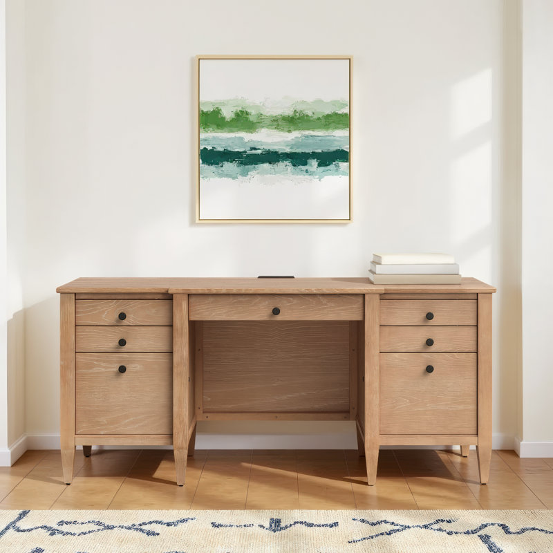 Gayle Credenza Desk with Power Outlet
