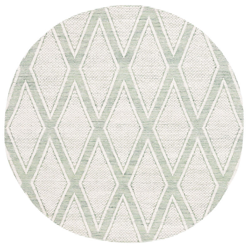 Marbella Hand Woven Performance Geometric Rug, Round 6'