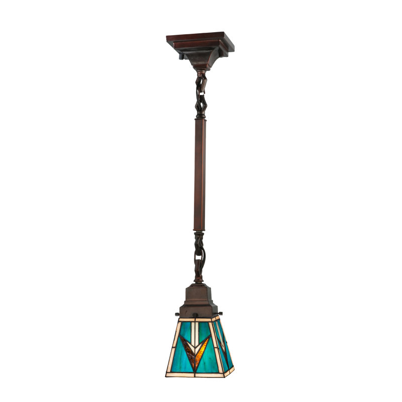 Meyda Tiffany & Stained Glass 1 - Light Pendant, 35" H x 5" W x 5" D