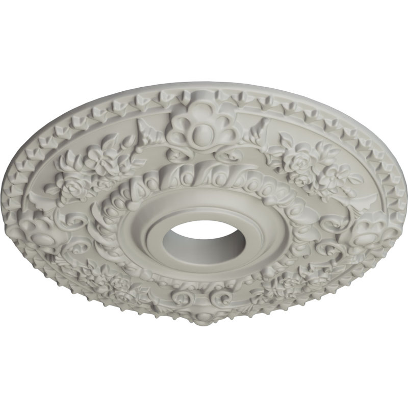 Médaillon de plafond de 18 po x P 3 po x P 1 1/2 po (convient aux auvents jusqu'à 7 1/4 po), Pot de crème