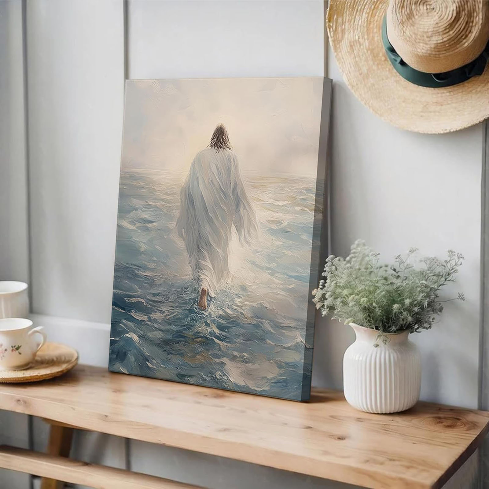 Red Barrel Studio® Jesus Walking On Water Canvas Wall Art Bible Stories ...