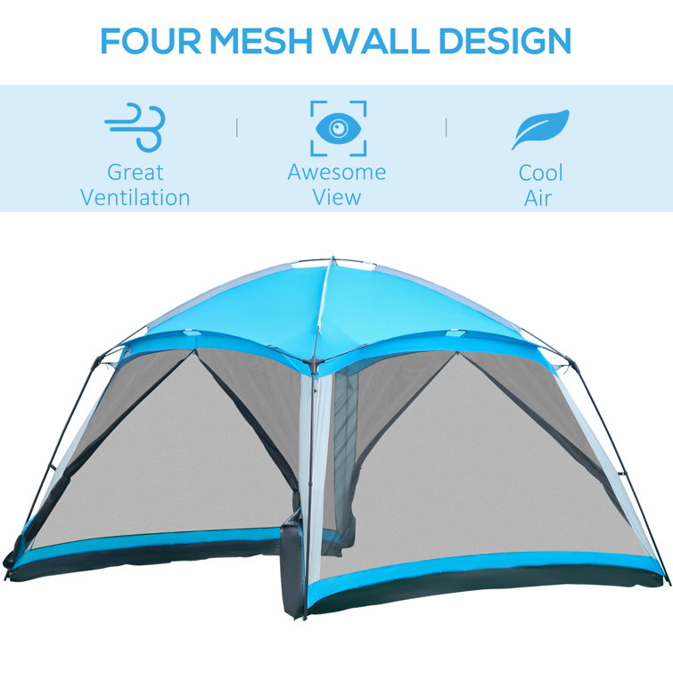 Outsunny 8-Person Polyester Mesh Camping Tent A20-274