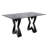 Austie Glass Top Metal Base Dining Table