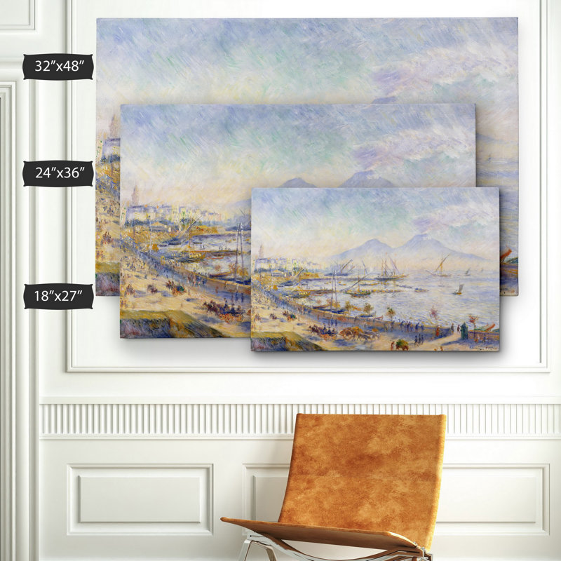 « bay of naples », reproduction, H 32 po x l 48 po x P 1,5 po, Toile tendue
