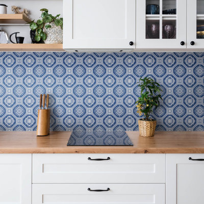 Ceceilia 30 x 30cm PVC Tile in Blue