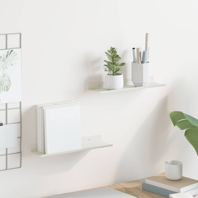 Steel Floating Shelf, White