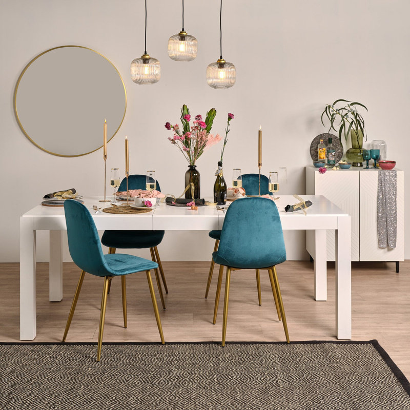 Aayushi Rectangular 200 Cm L x 90 Cm W Dining Table, H75 x L240 x W90cm, White