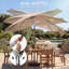 Parasol de marché 10 pi x 10 pi avec base et sac de sable, parasol de patio-1751356532
