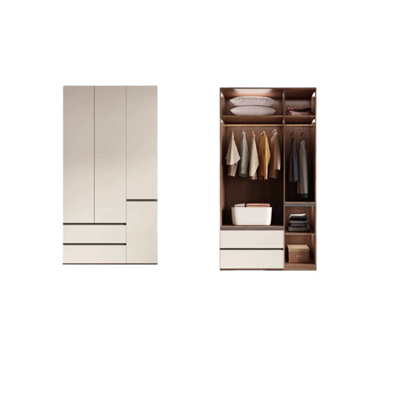 Garde-robe simple de style crème, H 94,49 po x l 47,24 po x P 23,62 po