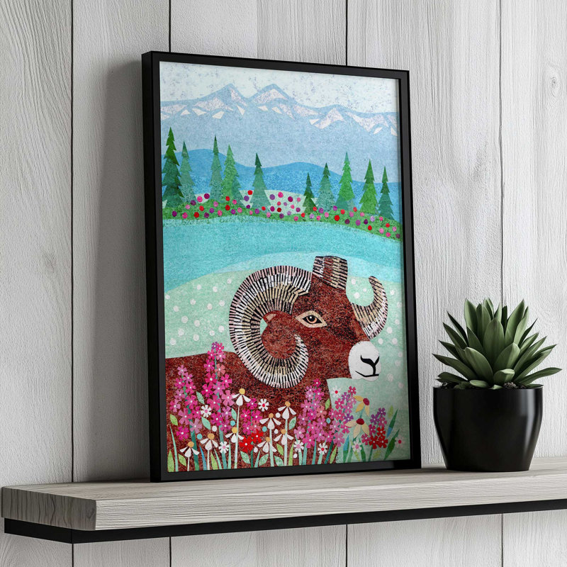 «Wilderness Collage XV» par Kim Conway, reproduction d'art, Impression sur cadre ouvert sans papier mat, H 48 po x l 32 po