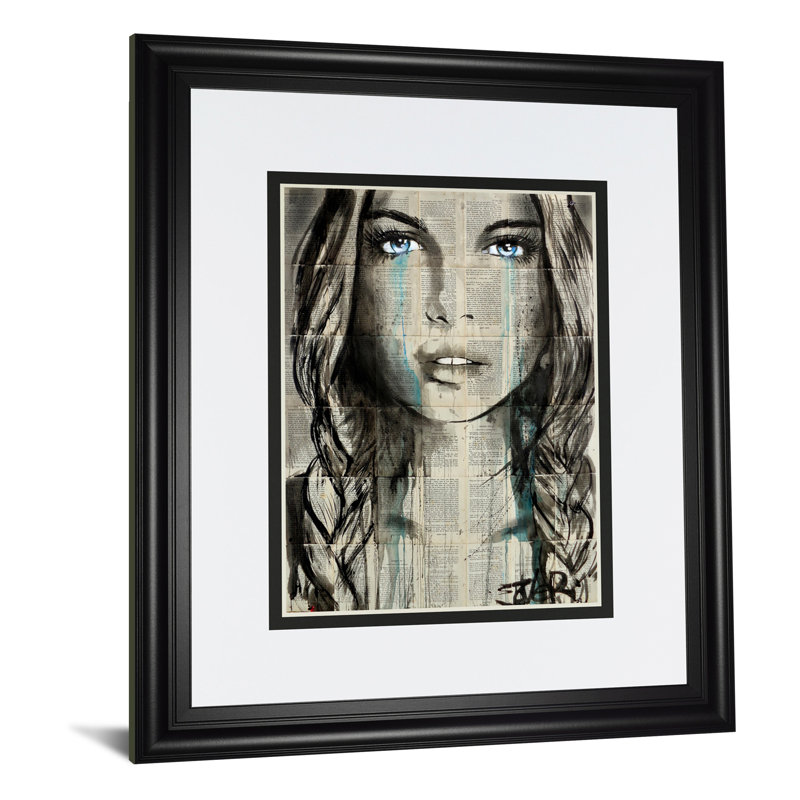 Art mural Blue Shore - 34 po x 40 po - Cadre noir