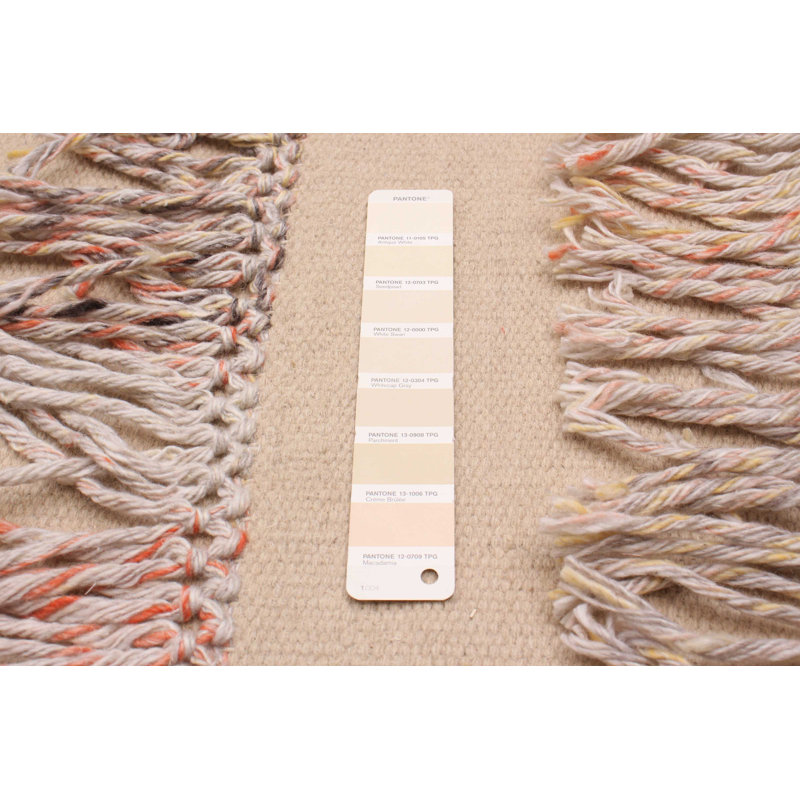 Tapis kaki clair en laine nouvel âge 5 pi 0 po x 8 pi 2 po Marrakech