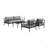 Harlen Aluminum And Wood Outdoor Sofa