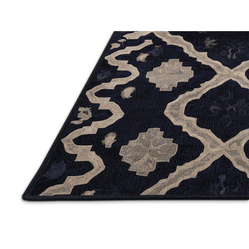 Machine Washable Gray Area Rug, Rectangle 2' x 3'