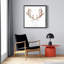 Wood-Looking Deer Head Canvas | Brown Animal Decor for Bedroom