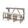 59" Wide 3-Piece Solid Wood Bar Table Set With USB Charging Port And Backless Stools
