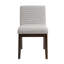 Chaise d'appoint en lin gris, ensemble de 2